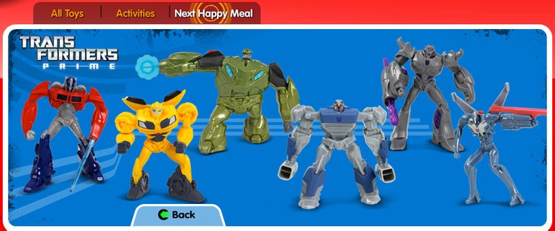 transforming happy meal toys